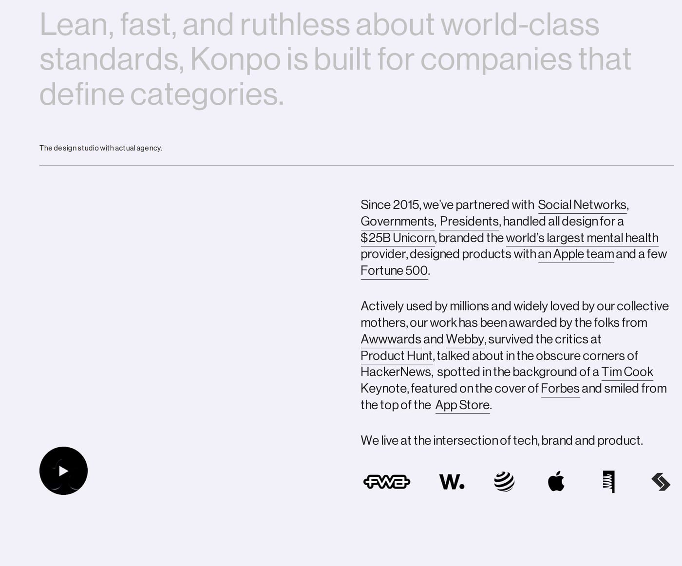 Konpo — screenshot of the about section