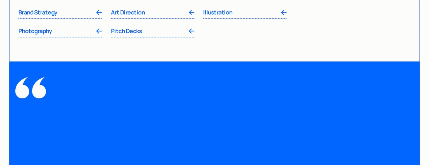 Kus — screenshot of the testimonials section