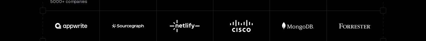 Langbase — screenshot of the logos section
