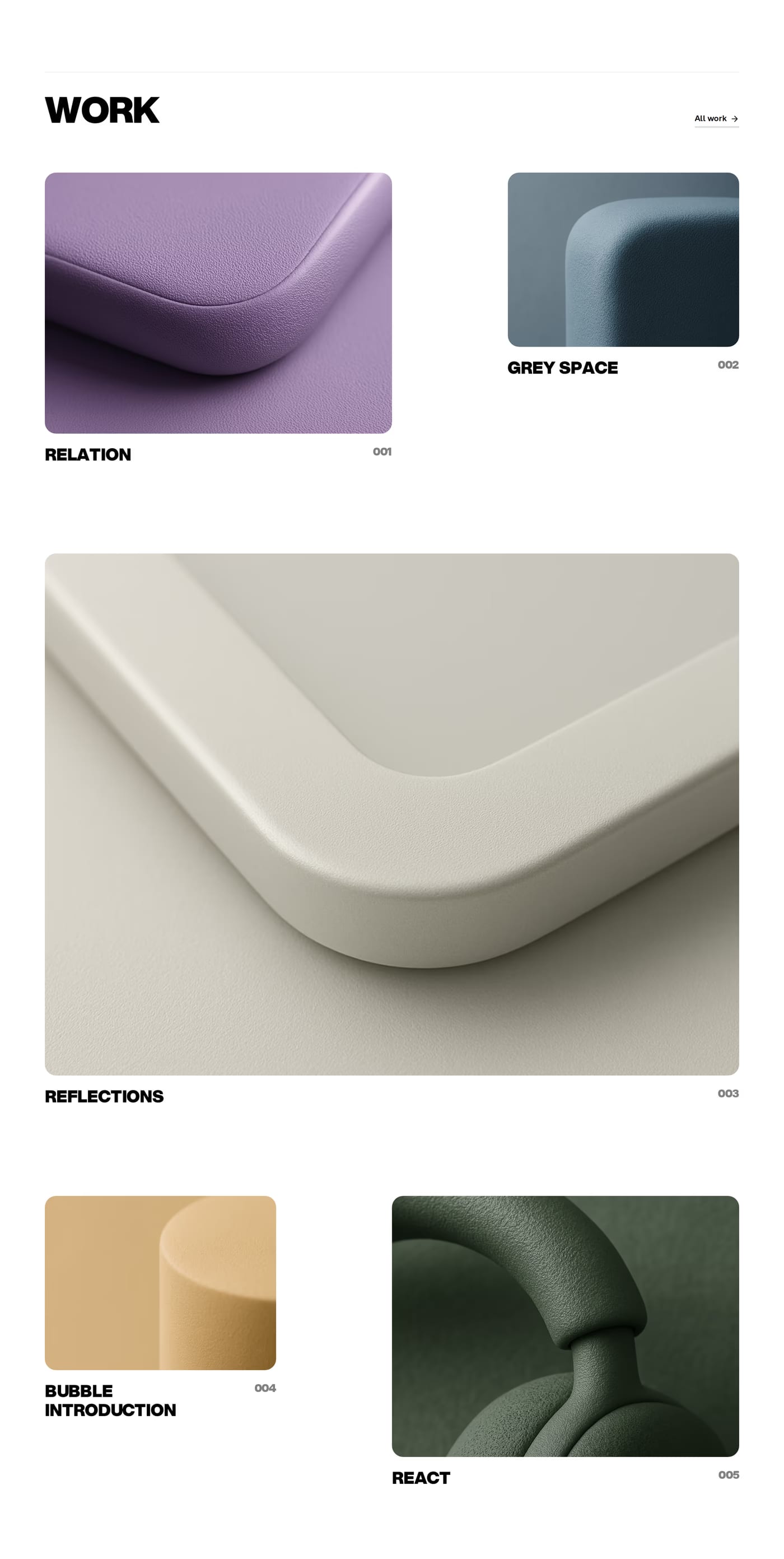 Last Studio — screenshot of the portfolio section