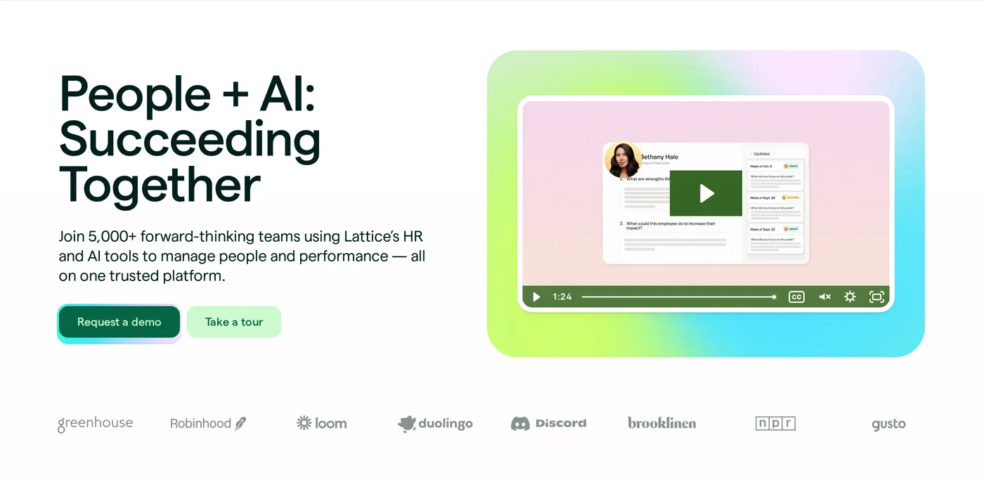 Lattice — screenshot of the hero section