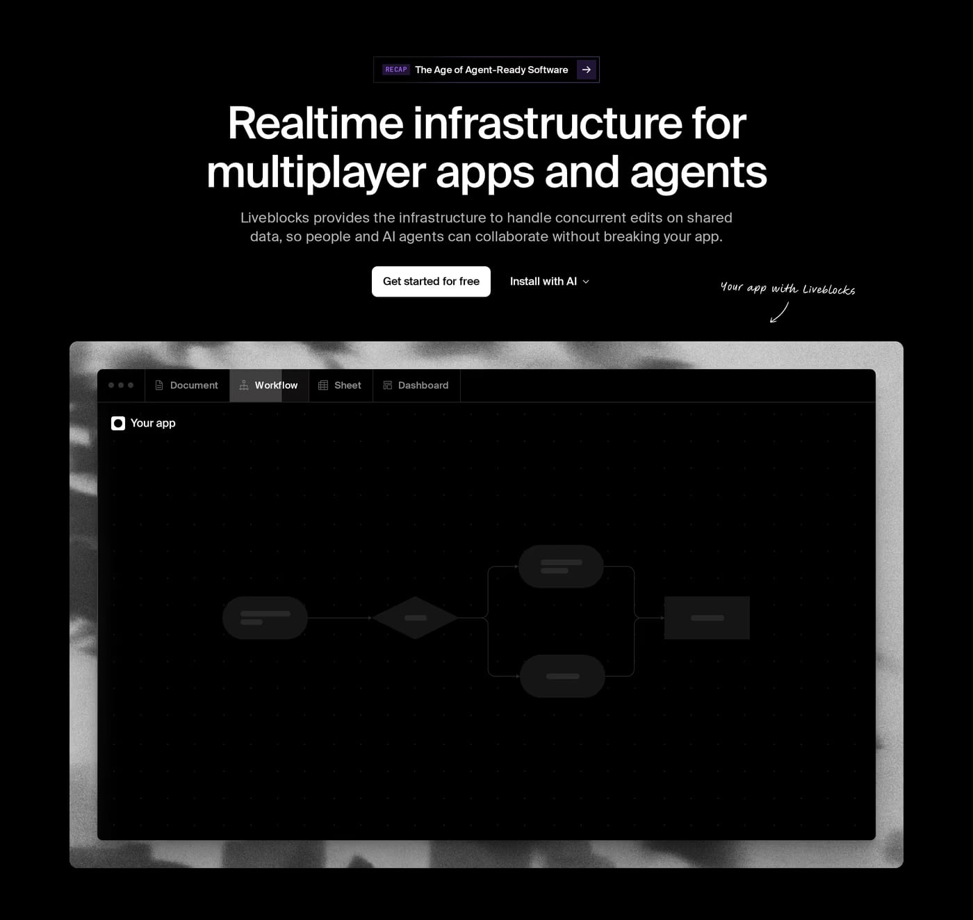 Liveblocks — screenshot of the hero section