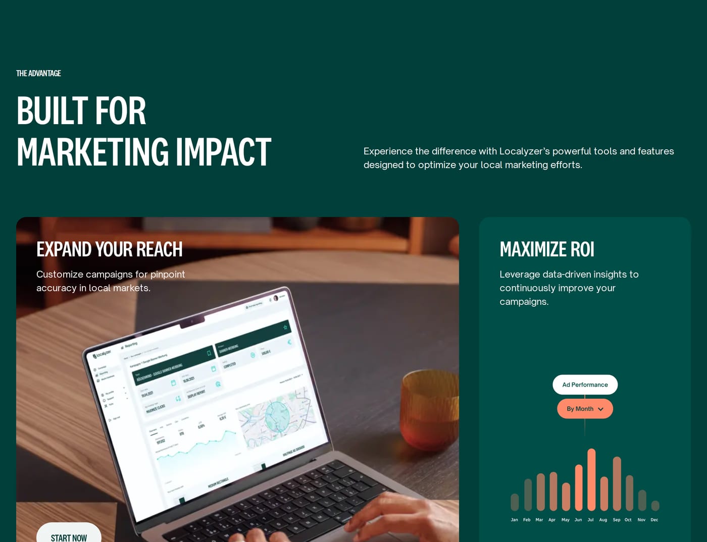 Localyzer — screenshot of the footer section