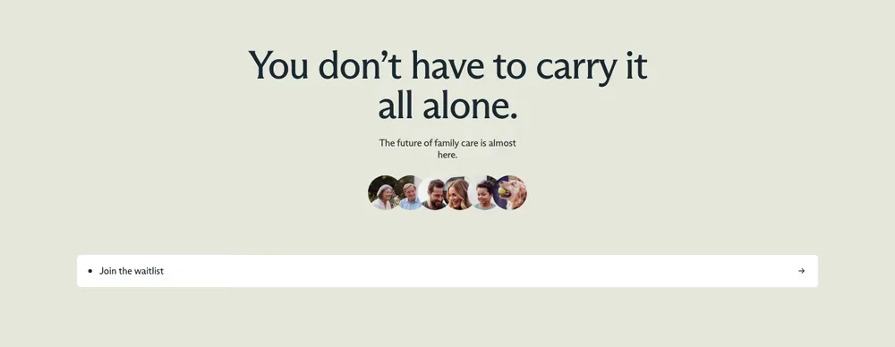 Luffu — screenshot of the call to action section
