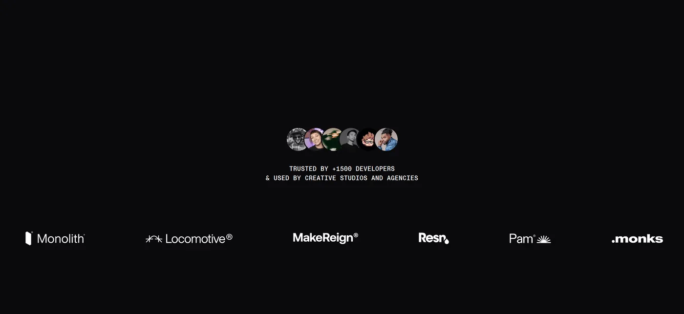 Made With Gsap — screenshot of the logos section