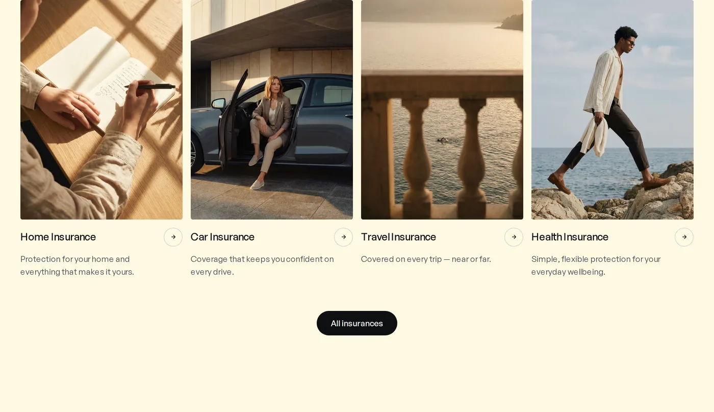 Midlands — screenshot of the products section