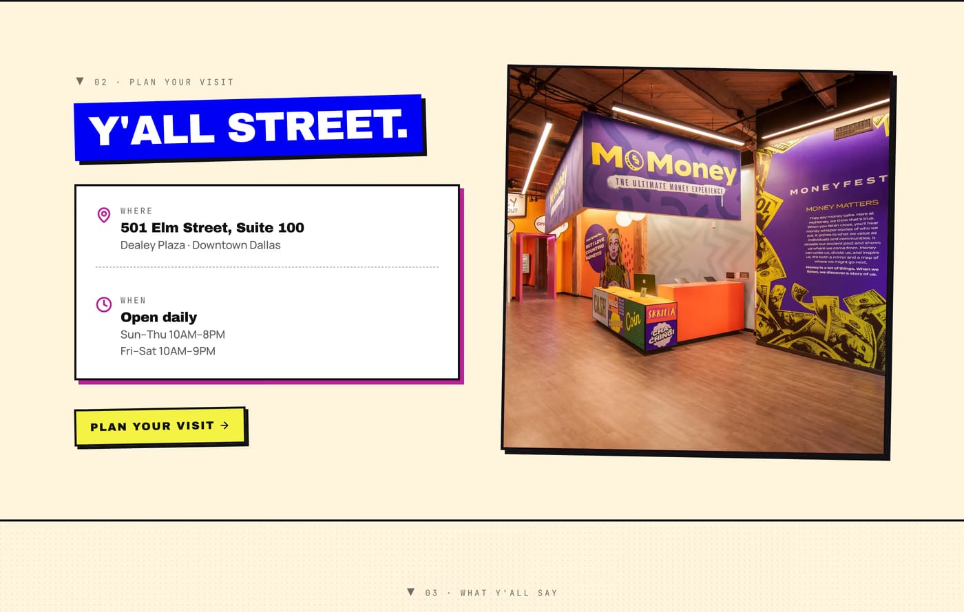 MoMoney — screenshot of the contact section