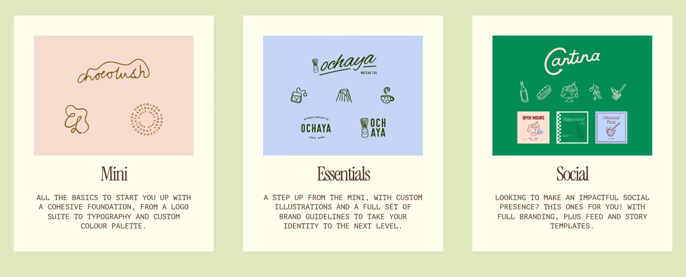 Muse Design Studio — screenshot of the features section