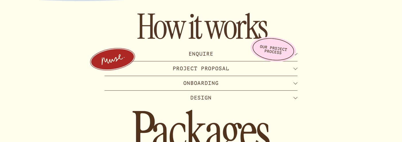 Muse Design Studio How it works section