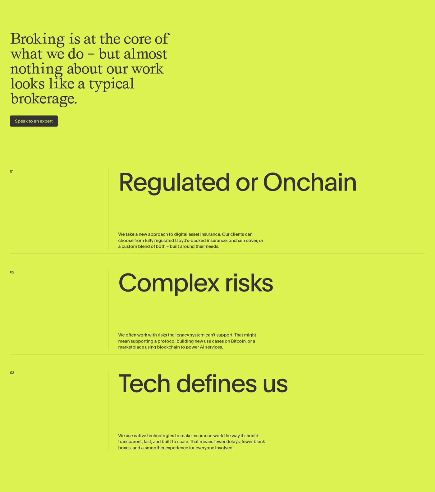 Native Services section