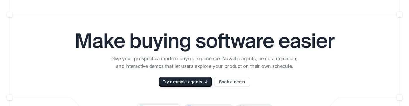 Navattic — screenshot of the hero section