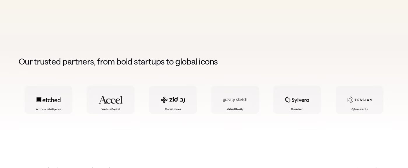 New Genre — screenshot of the logos section