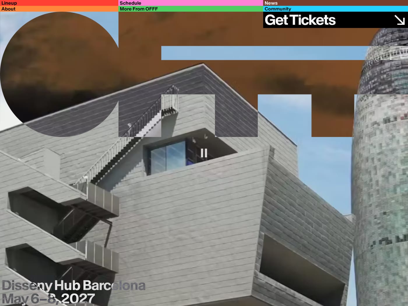 OFFF 2025 — screenshot of the hero section