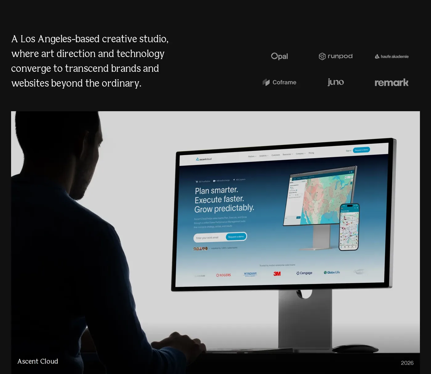 Our Life's Work ® — screenshot of the hero section