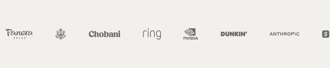 Outtake — screenshot of the logos section