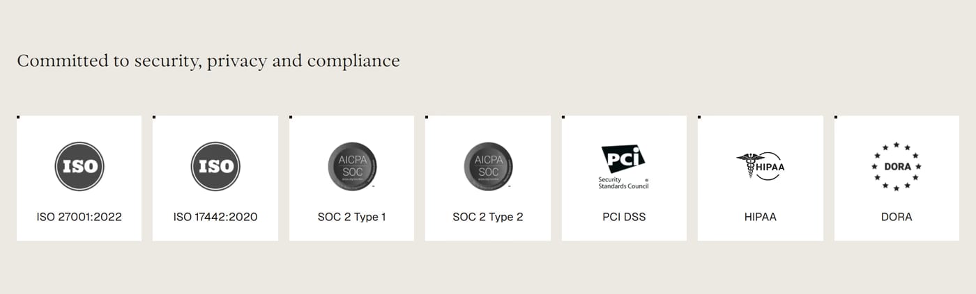 Parloa — screenshot of the logos section