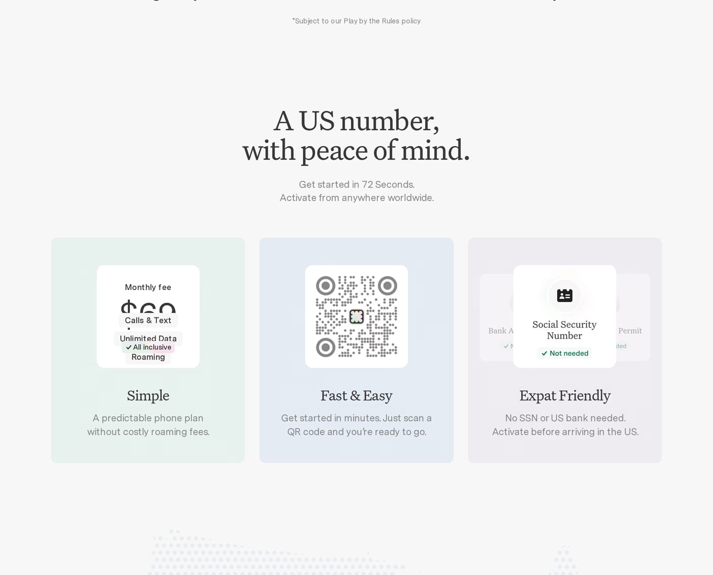 Popcorn — screenshot of the features section
