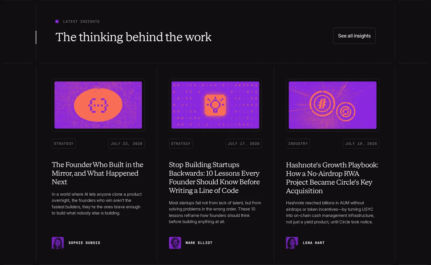 Primora — screenshot of the blog section