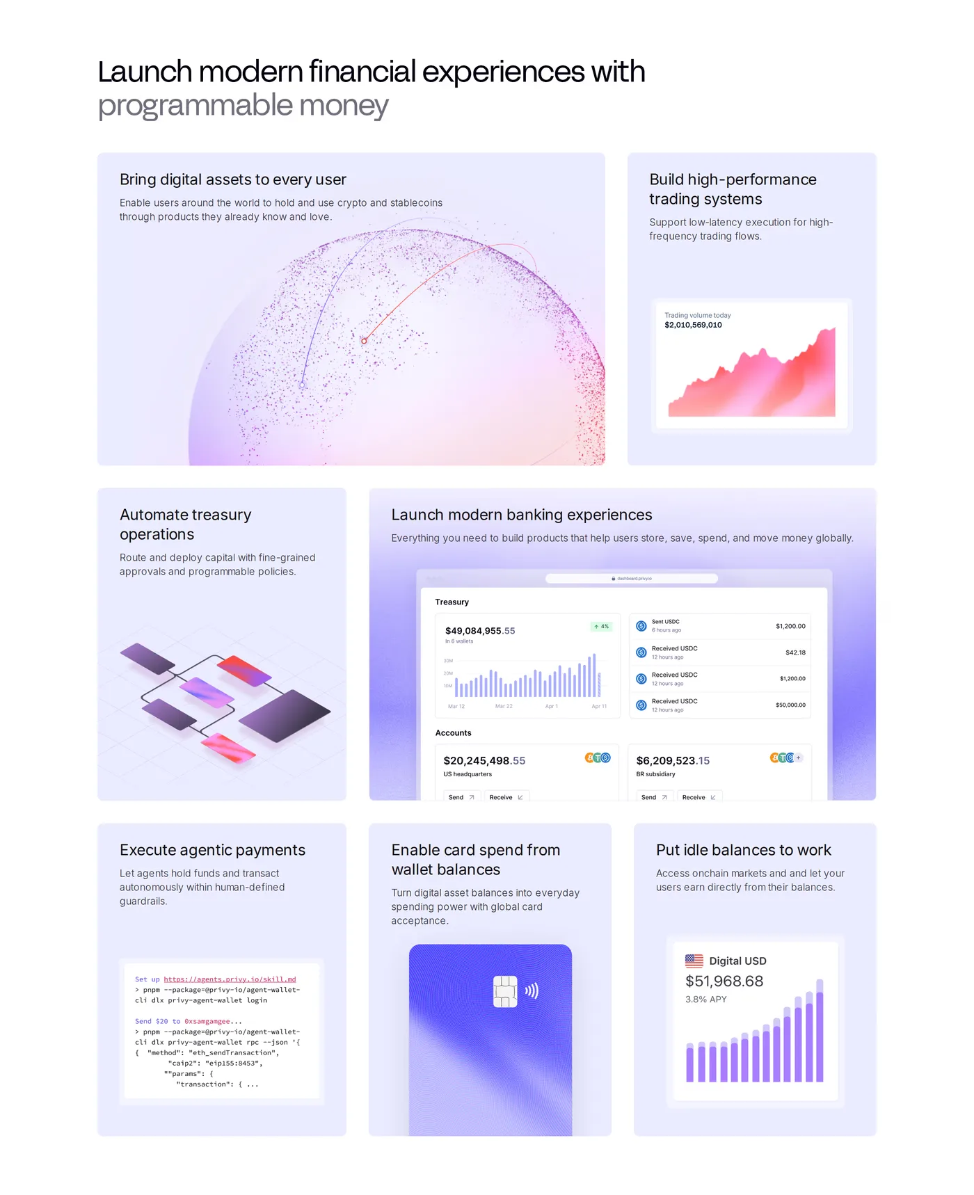 Privy — screenshot of the features section