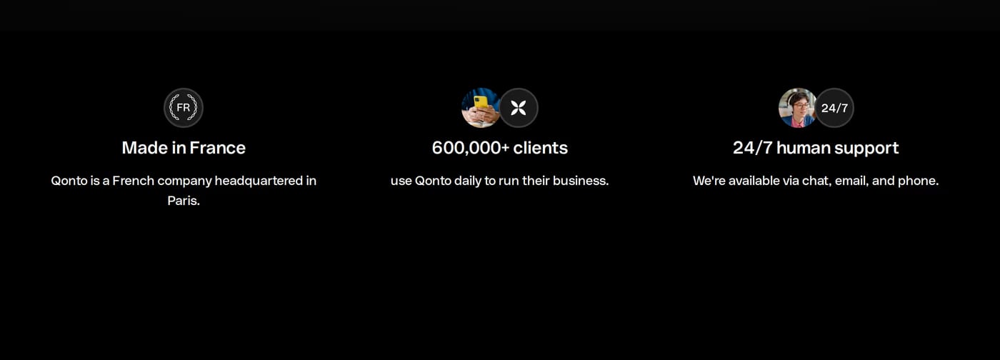 Qonto — screenshot of the stats section