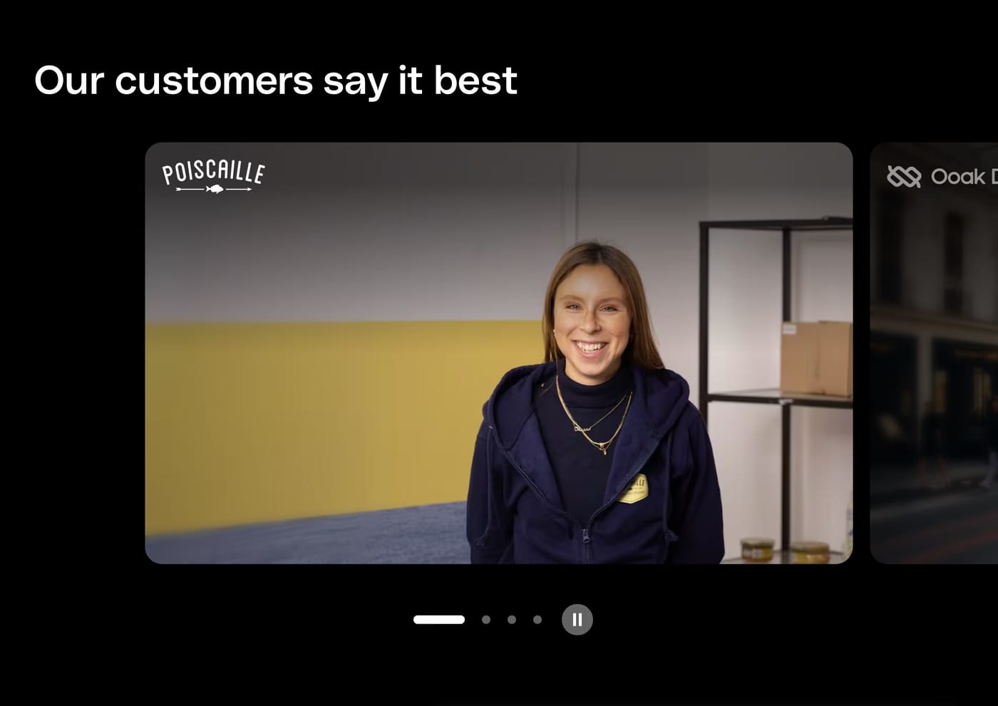 Qonto — screenshot of the testimonials section