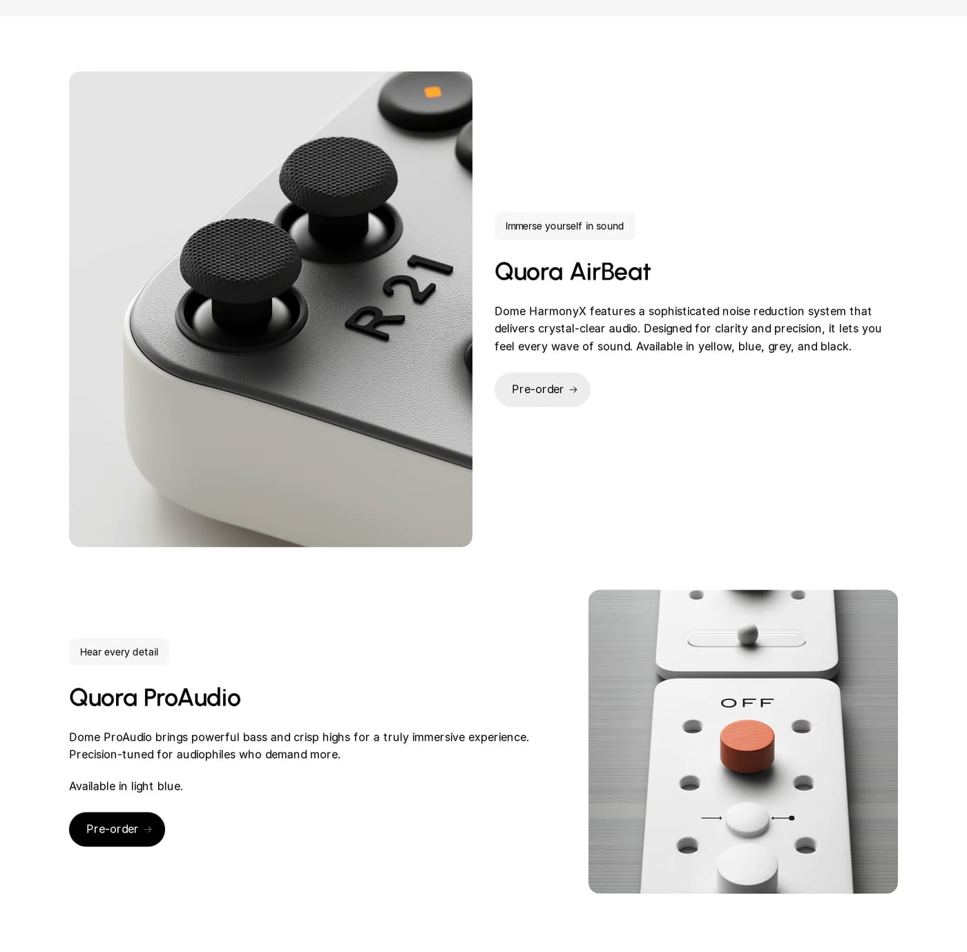 Quora — screenshot of the products section