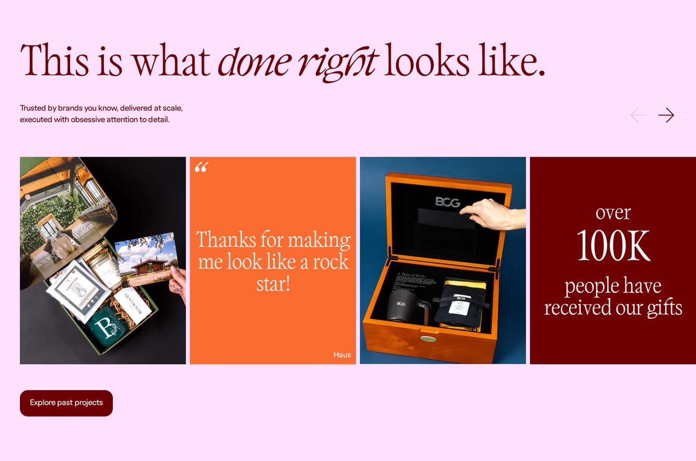 Rare Assembly — screenshot of the portfolio section