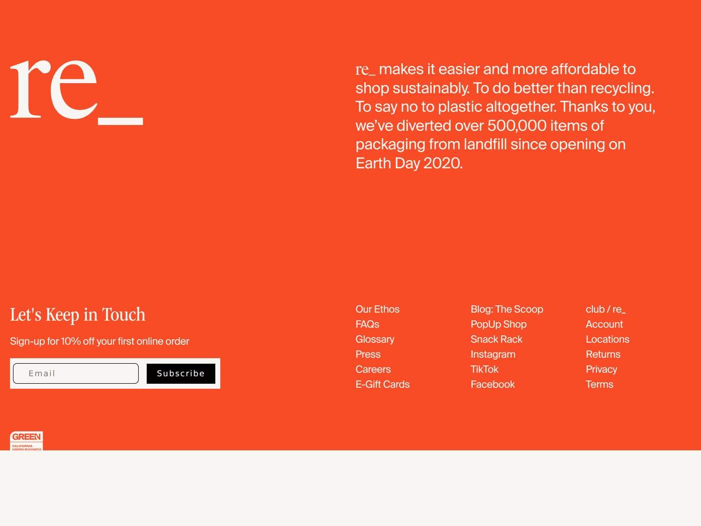 re_ — screenshot of the footer section