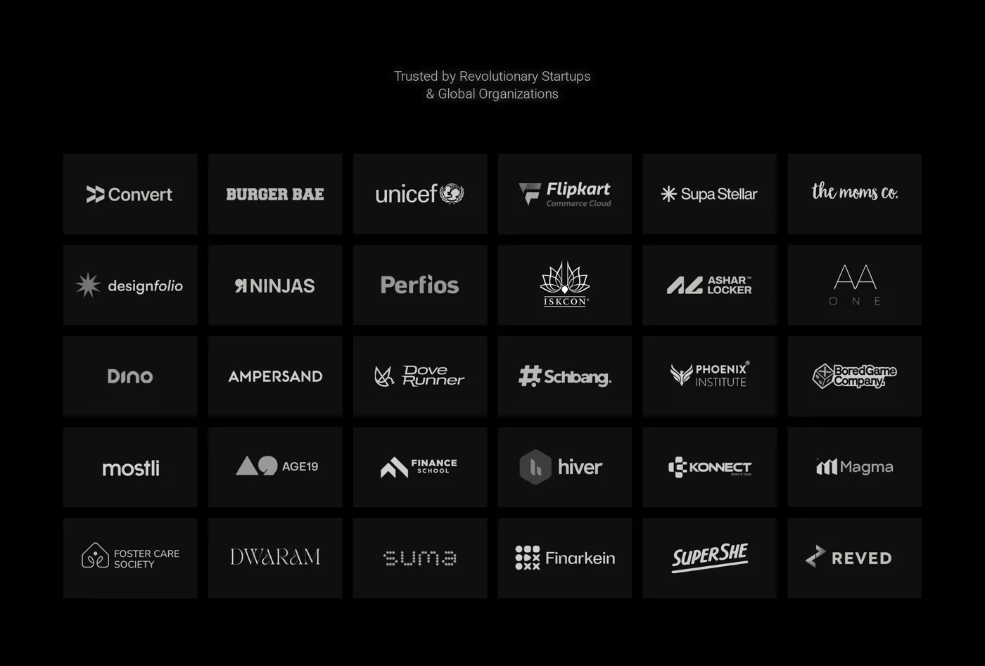Redo Media — screenshot of the logos section
