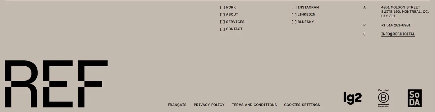 REF — screenshot of the footer section