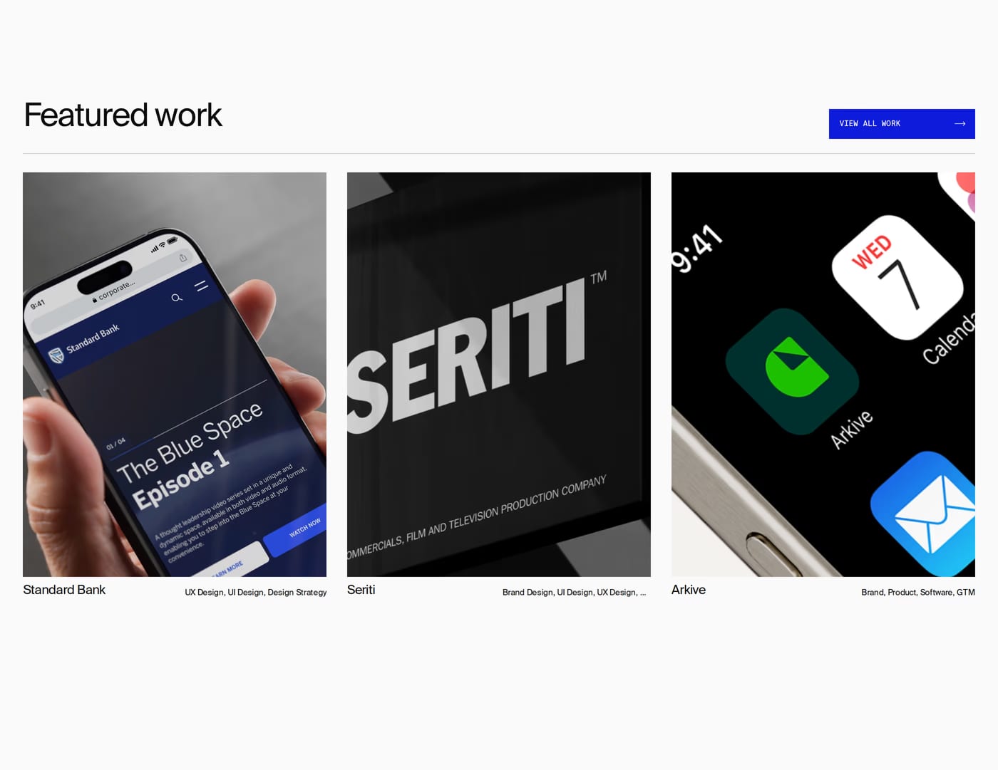 Refresh Studio Portfolio section