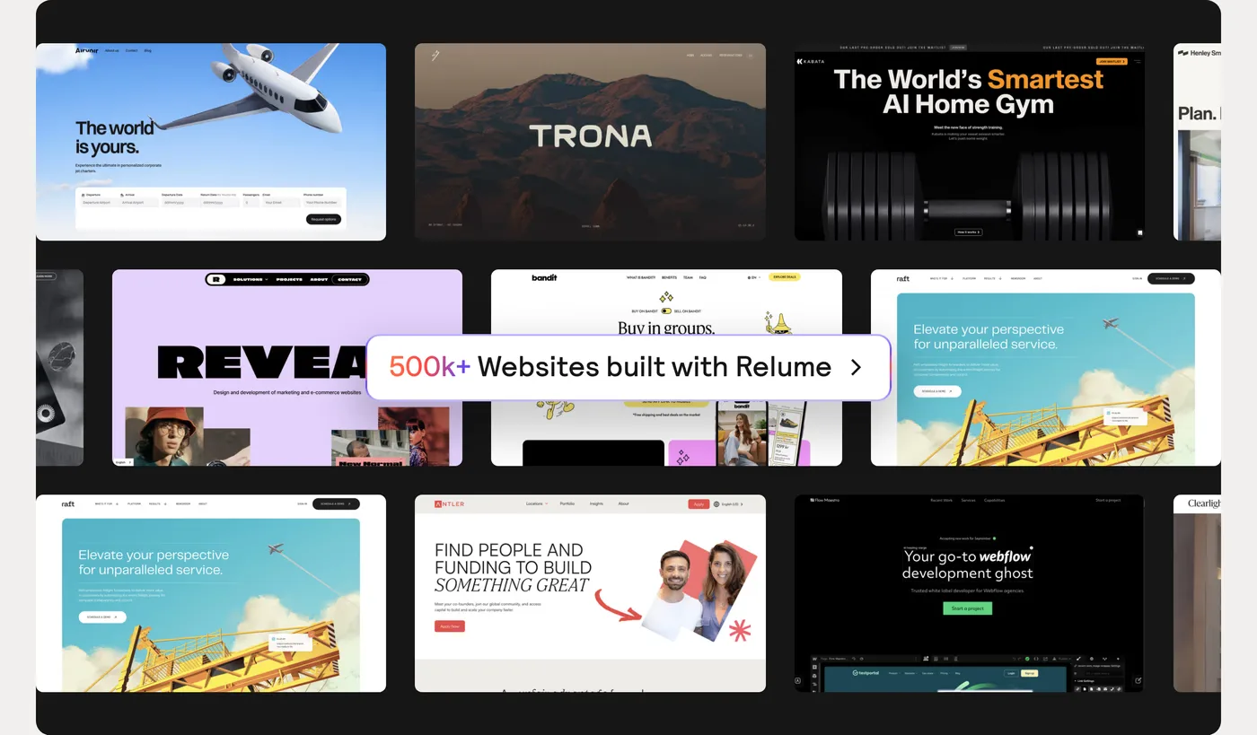 Relume — screenshot of the features section