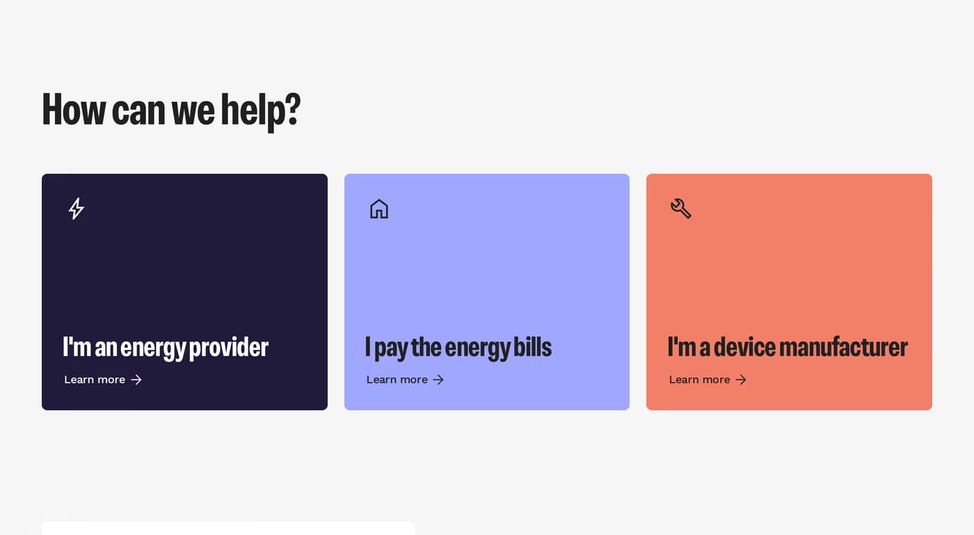 Renew Home — screenshot of the features section