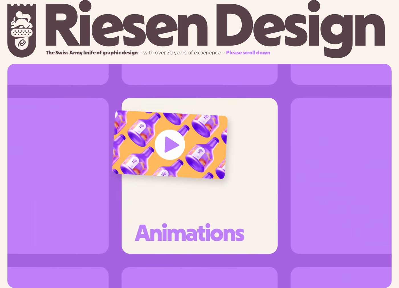 Riesen Design — screenshot of the hero section