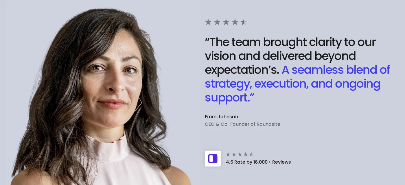 Roundsite — screenshot of the testimonials section
