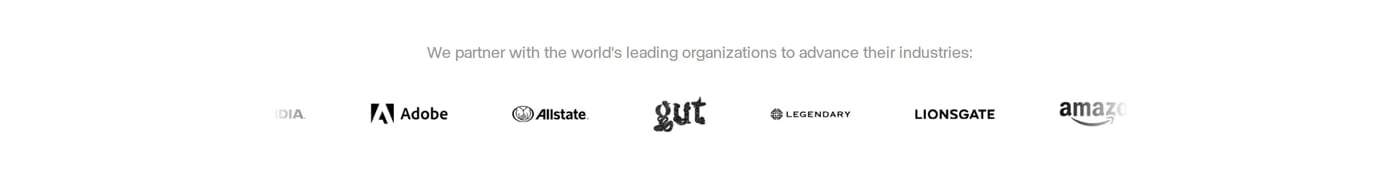 Runway — screenshot of the logos section