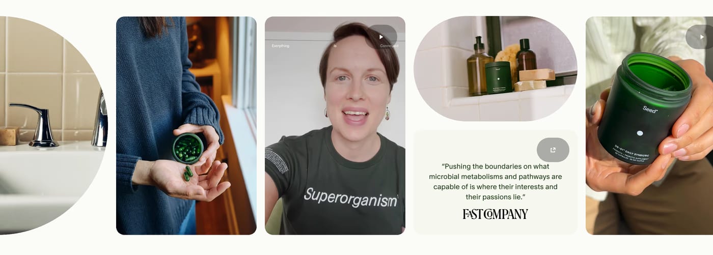 Seed — screenshot of the testimonials section