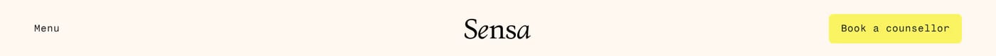 Sensa Navigation section