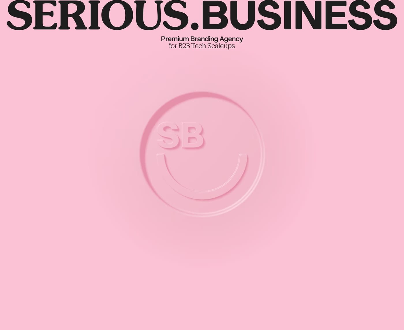 SERIOUS.BUSINESS Hero section