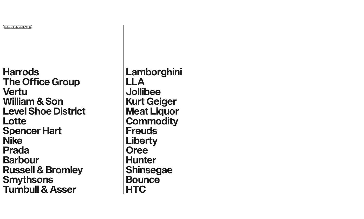 Shed — screenshot of the logos section