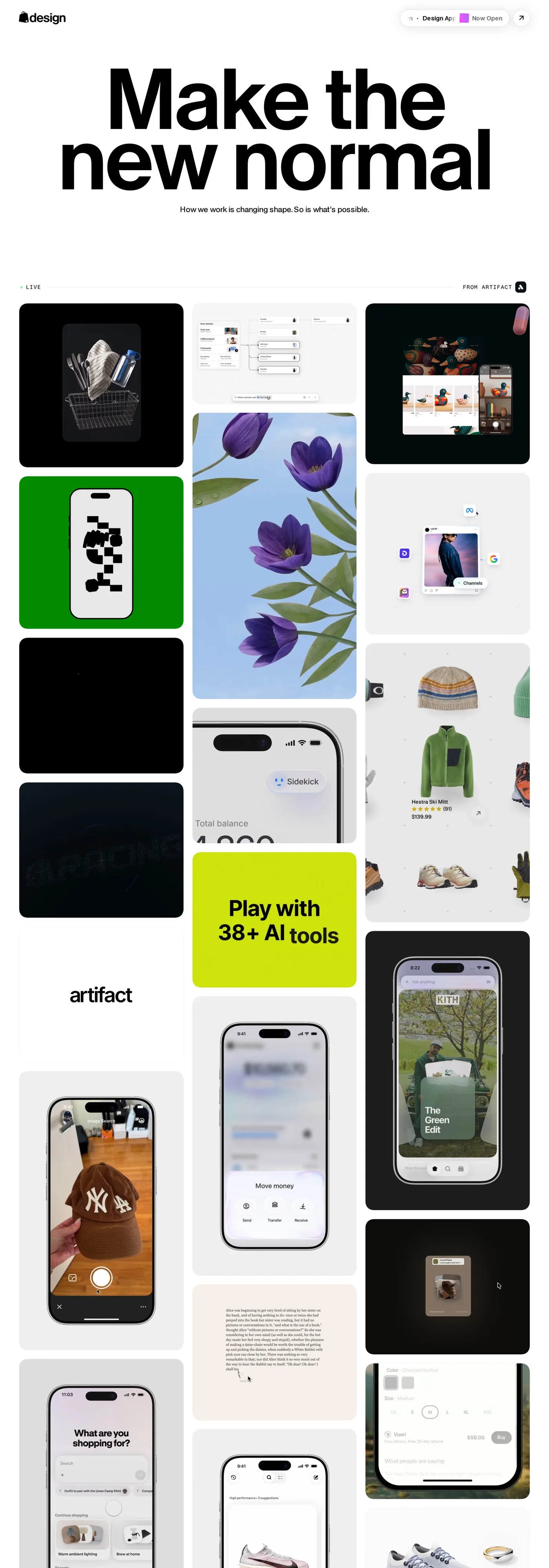 Shopify Design — screenshot of the hero section