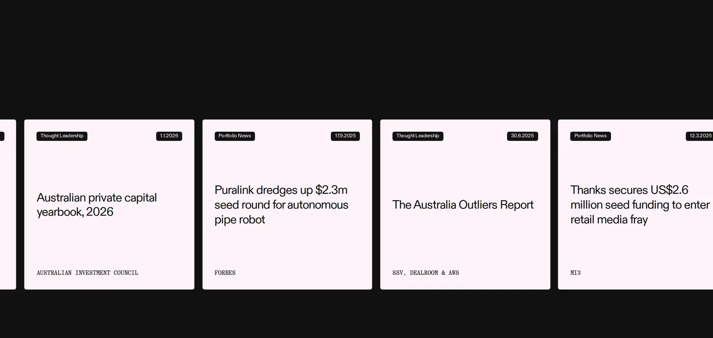 Sidestage — screenshot of the blog section