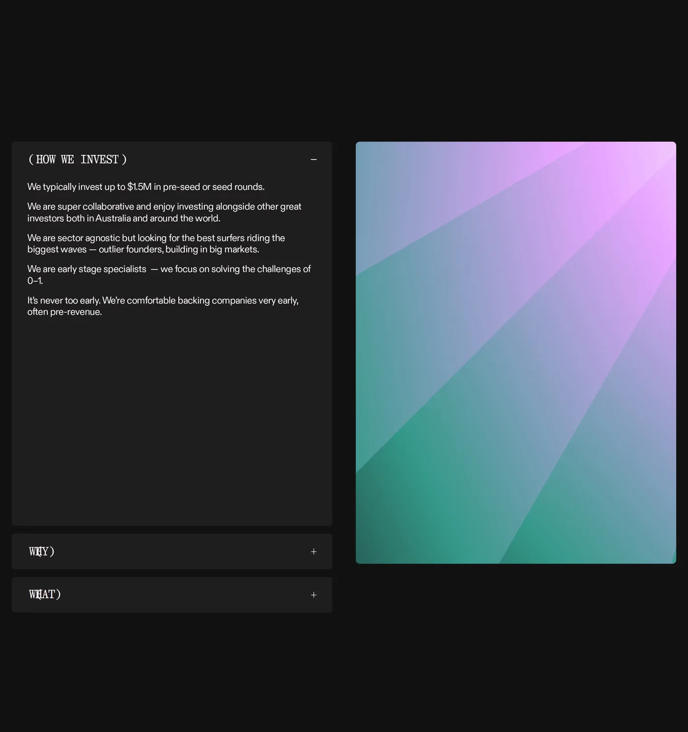 Sidestage — screenshot of the about section