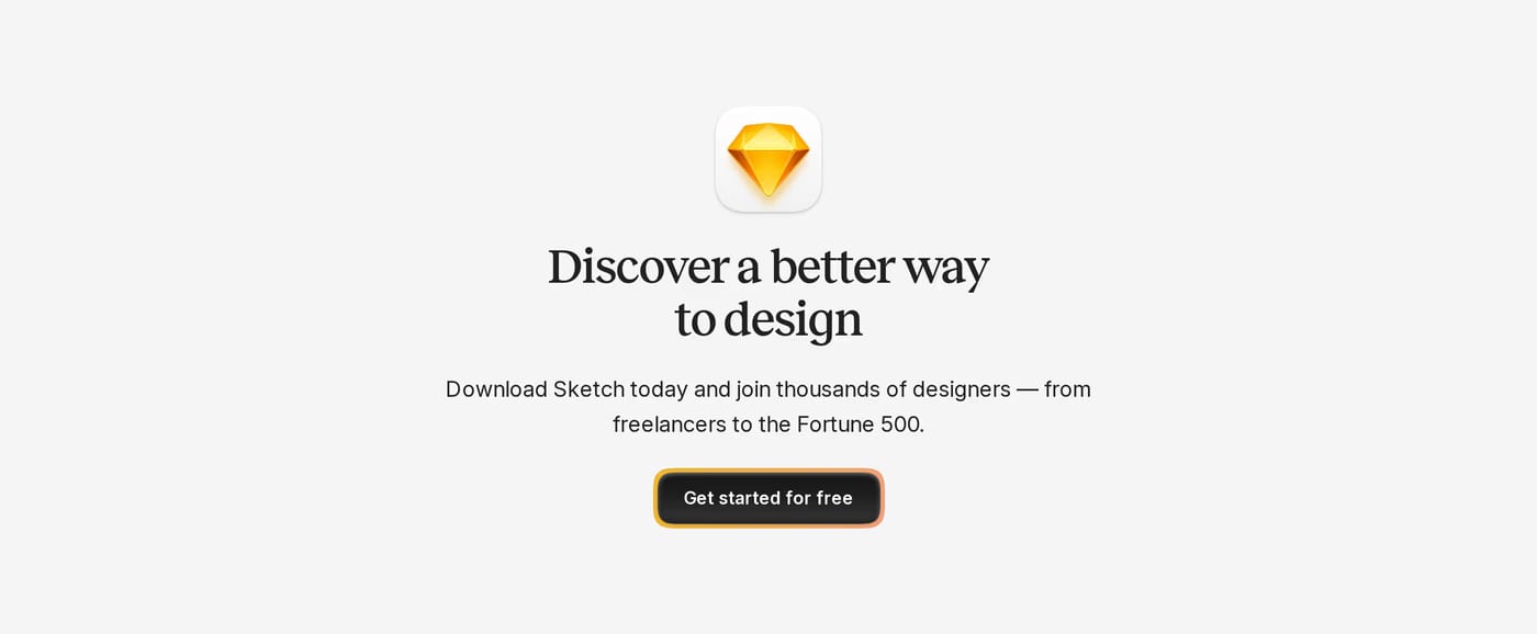 Sketch Hero section