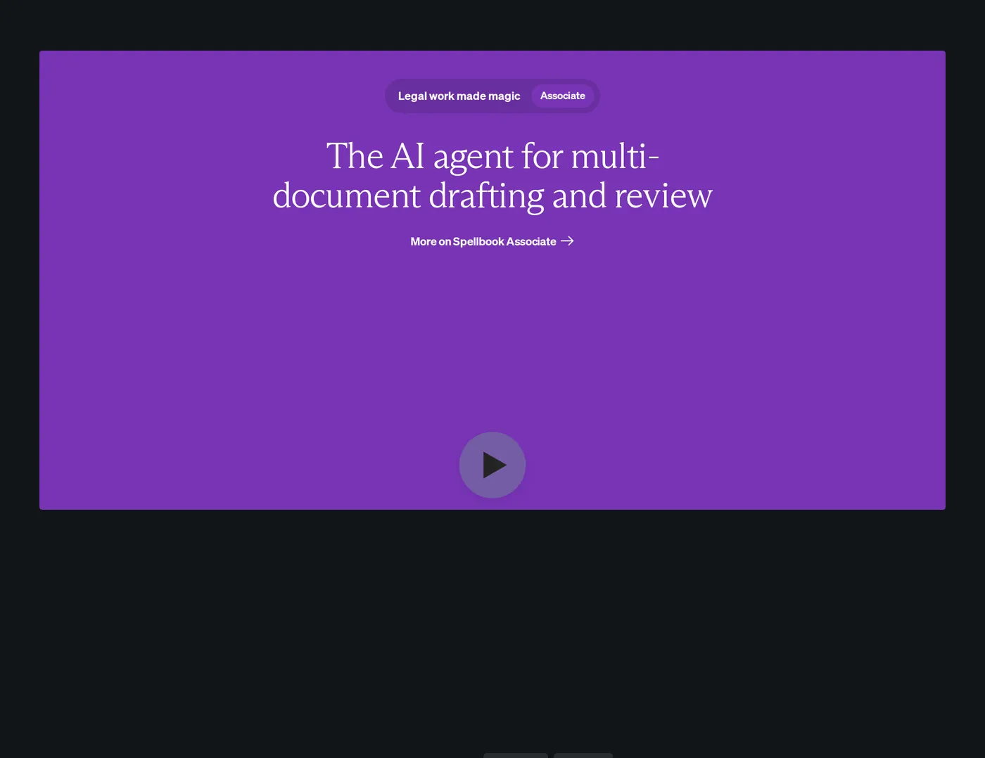 Spellbook — screenshot of the hero section