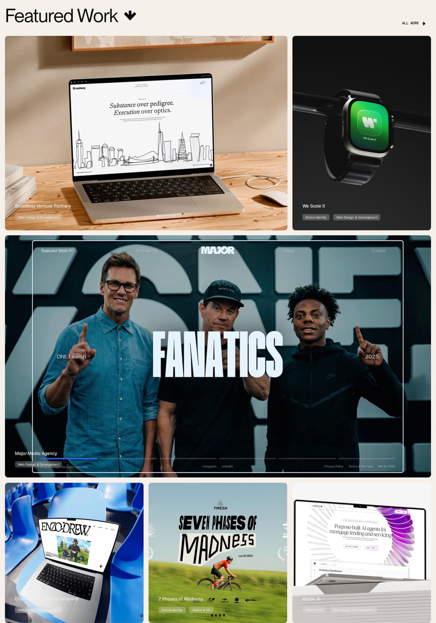 Stōkt Creative Co. Portfolio section