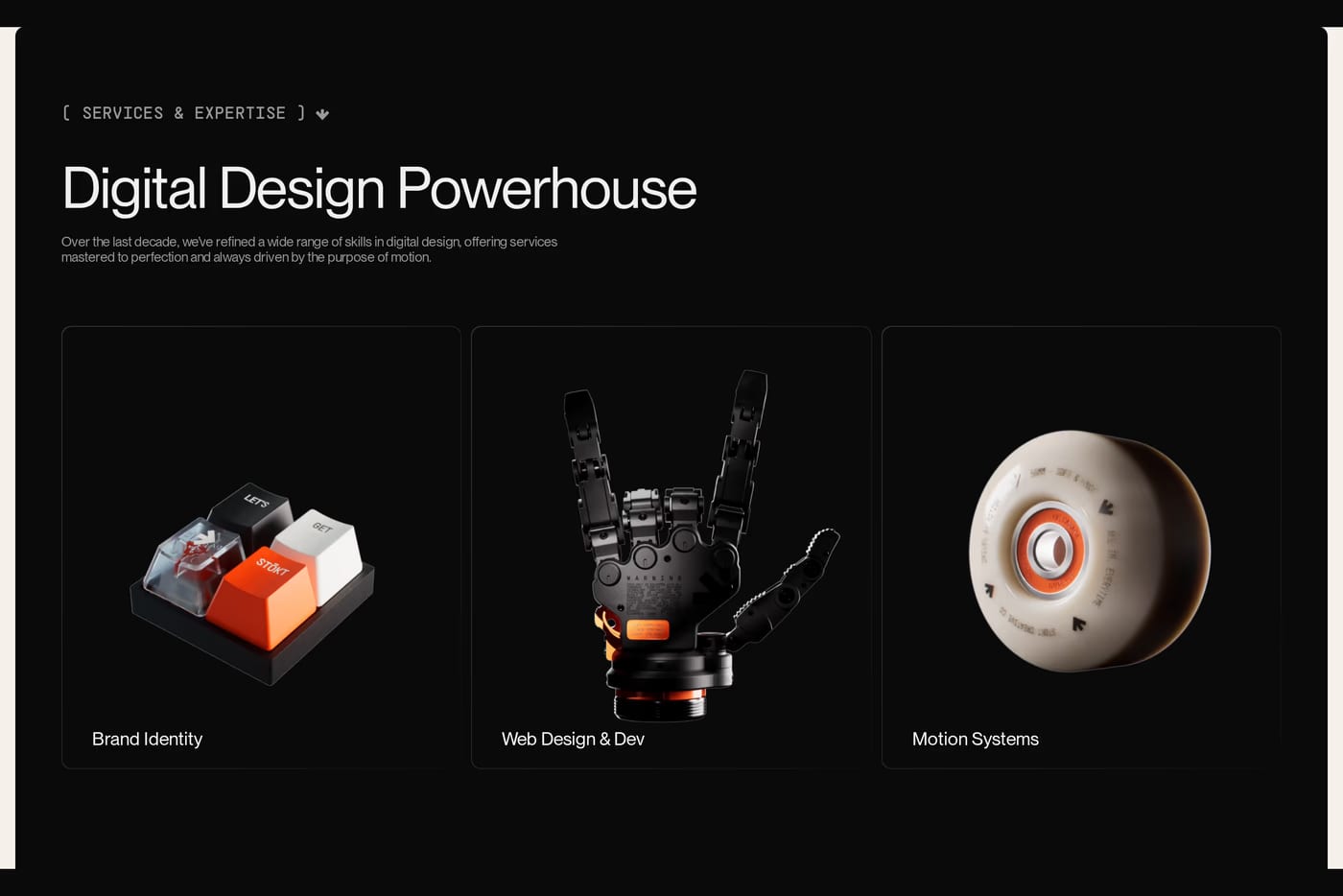 Stōkt Creative Co. Services section