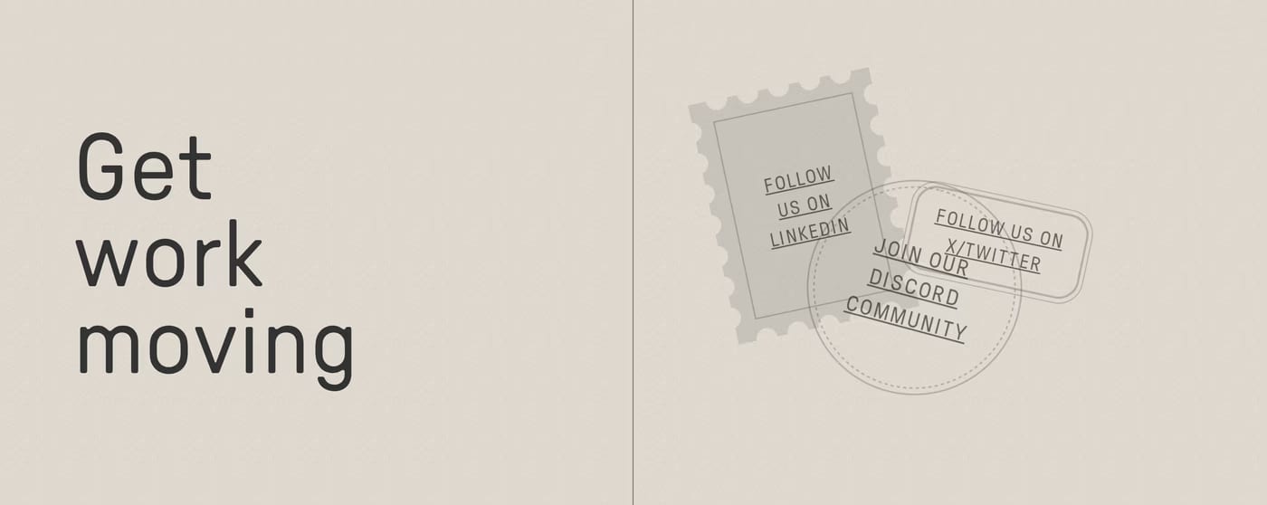 Strut — screenshot of the footer section
