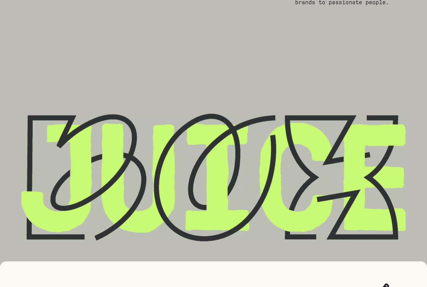Studio Juicebox — screenshot of the footer section