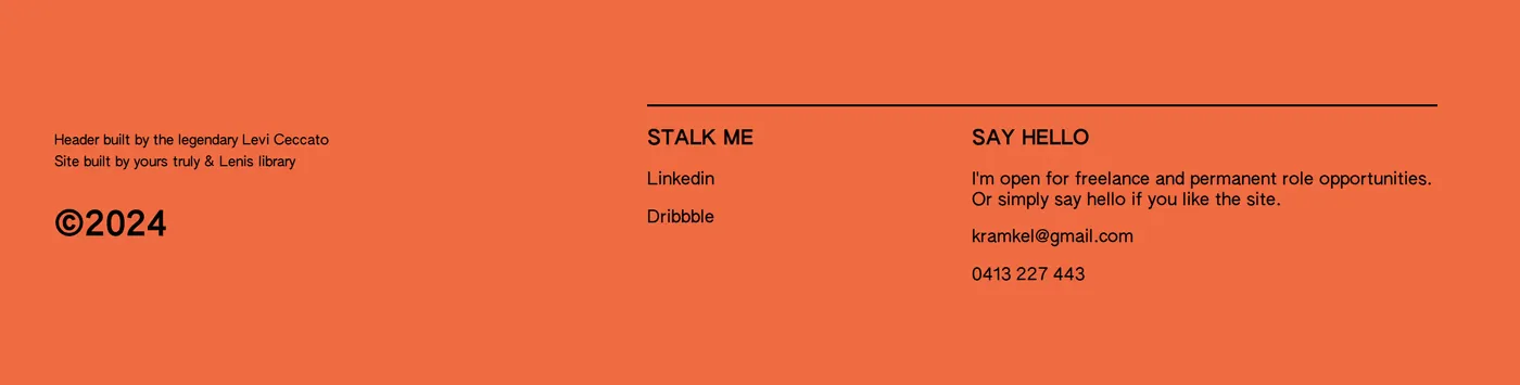 Studiokay — screenshot of the footer section